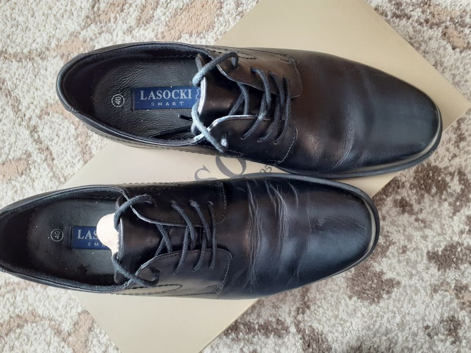 Lasocki półbuty skóra r 40 czarne