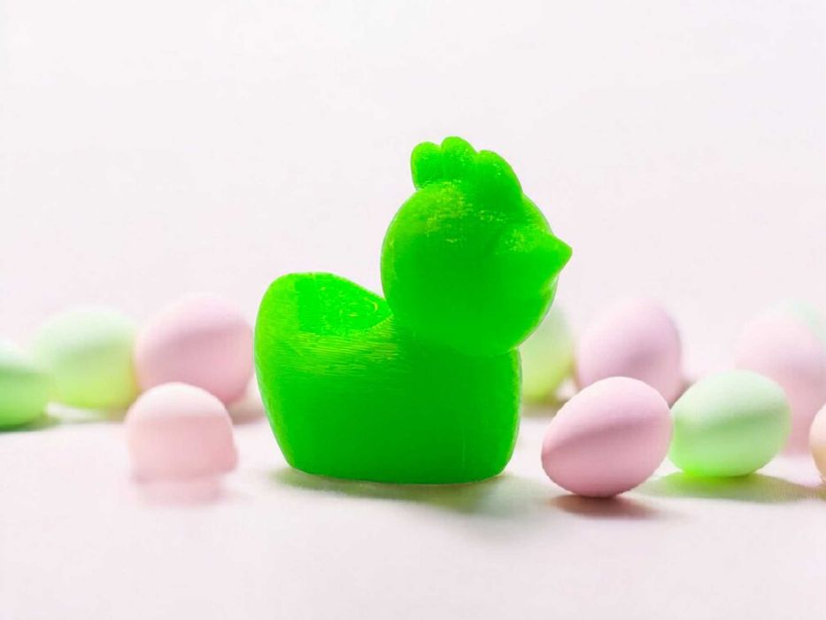 Mini Kurka Wielkanocna Ozdoba Świąteczna Figurka Kura Zielona