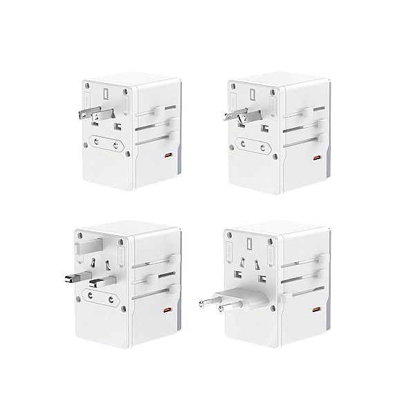 Adapter podróżny Dudao A35Pro 35W EU / UK / AUS / US / JP 3x USB-C 2x