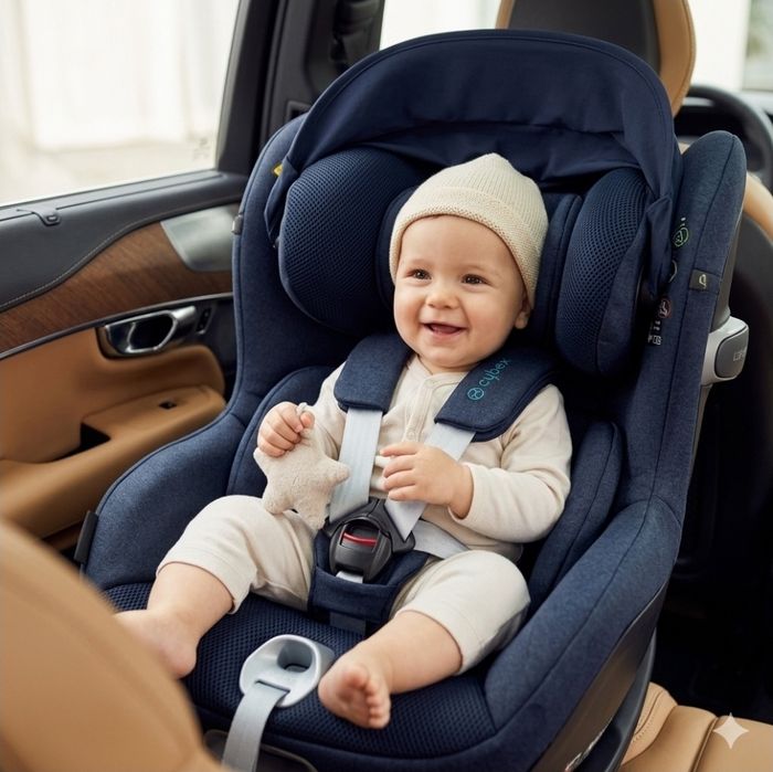 Автокрісло з базою,  для дітей Cybex Sirona Ti синє