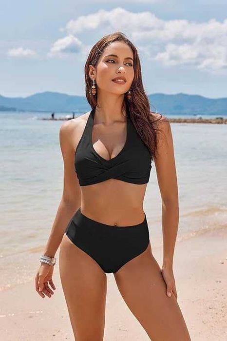 Trójkątne Bikini Wiązane AI'Mage (Czarne, S)