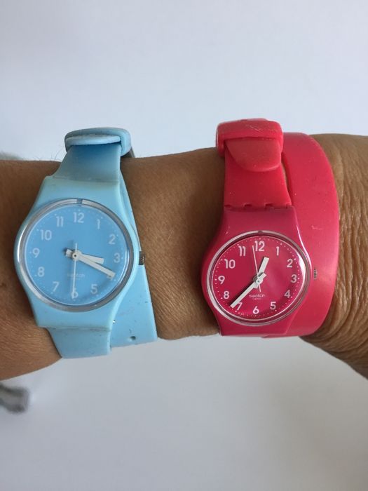 Relógios Swatch cor de rosa