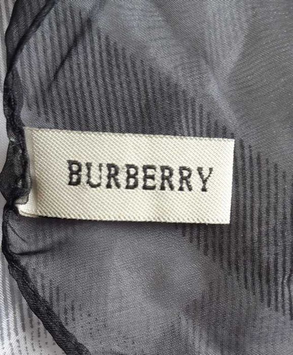 Шарф шелковый серо-черный Burberry