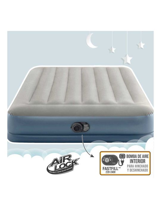 Colchão Insuflável INTEX Queen Mid-Rise Pillow Rest