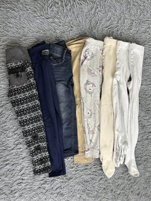 Пакет речей для дівчинки. джинси. лосини. колготи. брендові речі