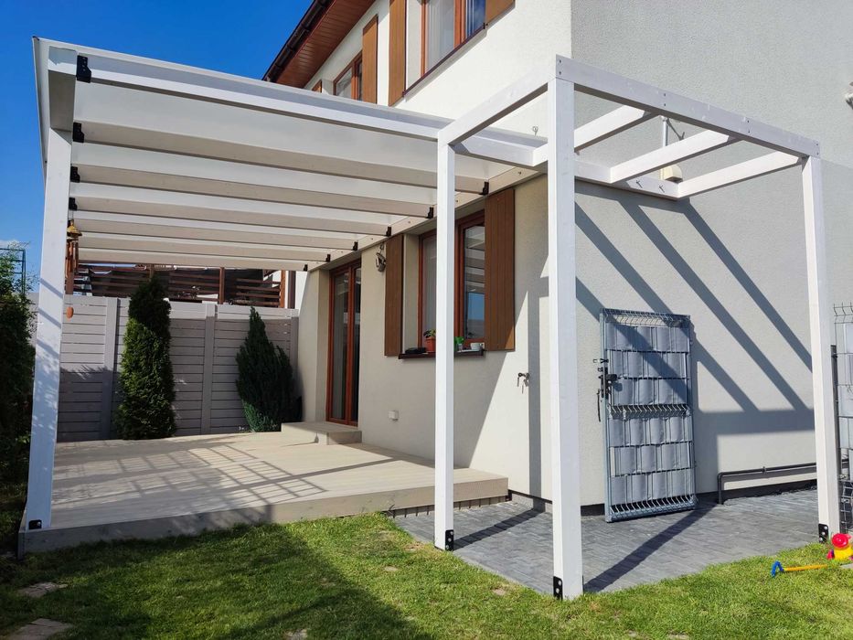 nowoczesna zabudowa tarasu, balkonu  | na wymiar | premium | terminowo | poliwęglan | zadaszenie | pergola | altanka | ścianki | konstrukcja drewniana