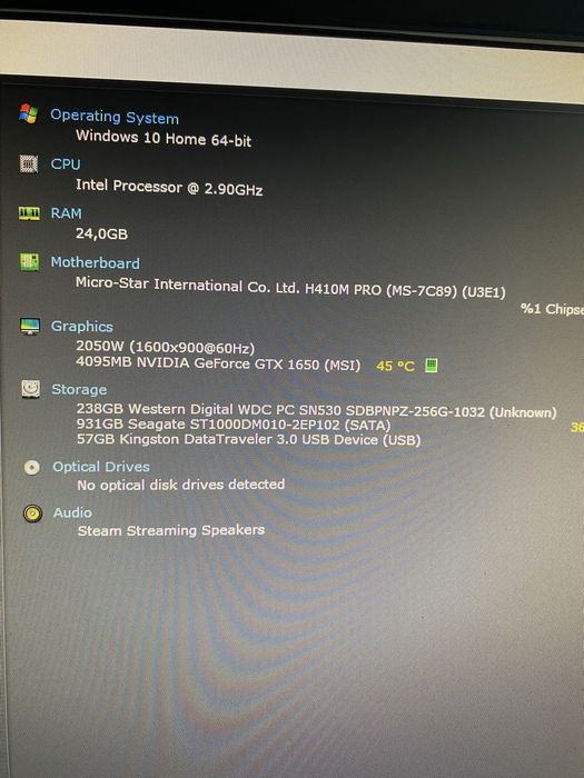 Komputer MSI Codex S  gamingowy