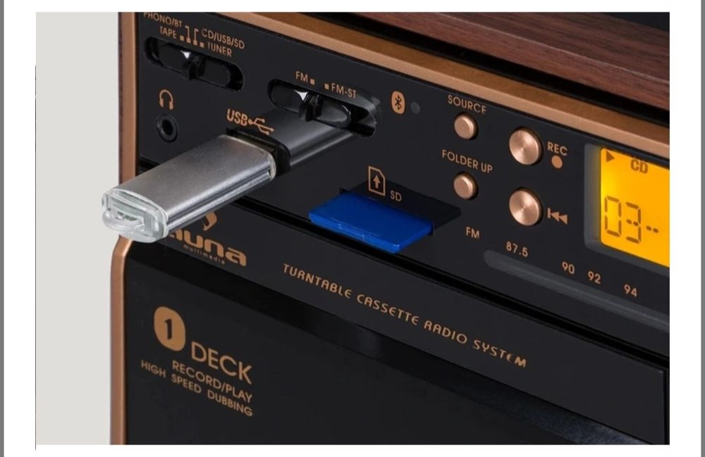 Стереосистема Музыкальный центр Auna Wood 388-BT