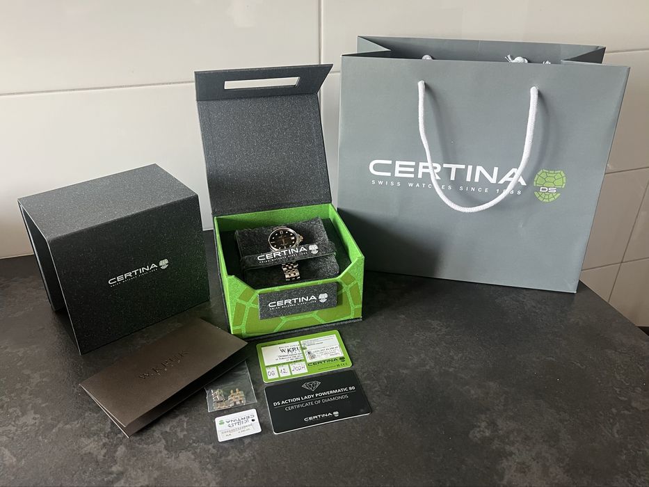 zegarek damski różowe złoto Certina DS Action Lady Powermatic 80