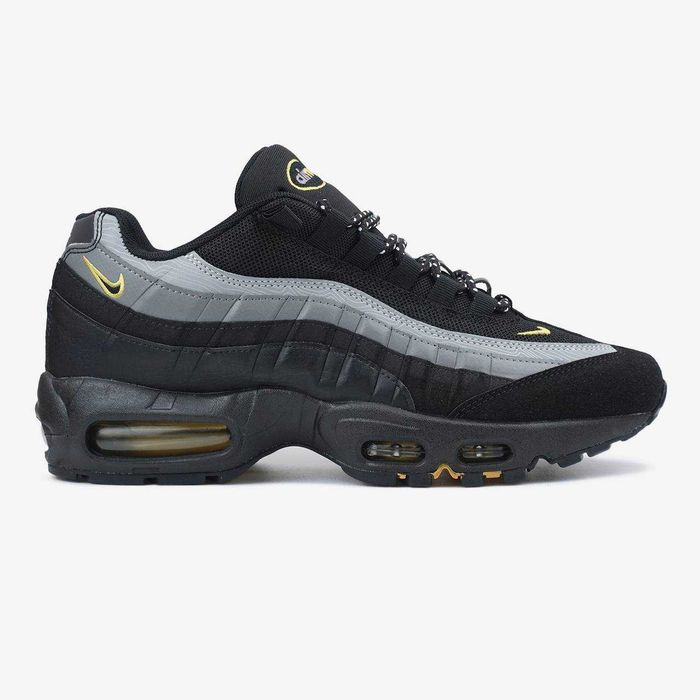 Аірмакси Nike Air Max 95 чорні з жовтим, кросівки чоловічі (40-45)