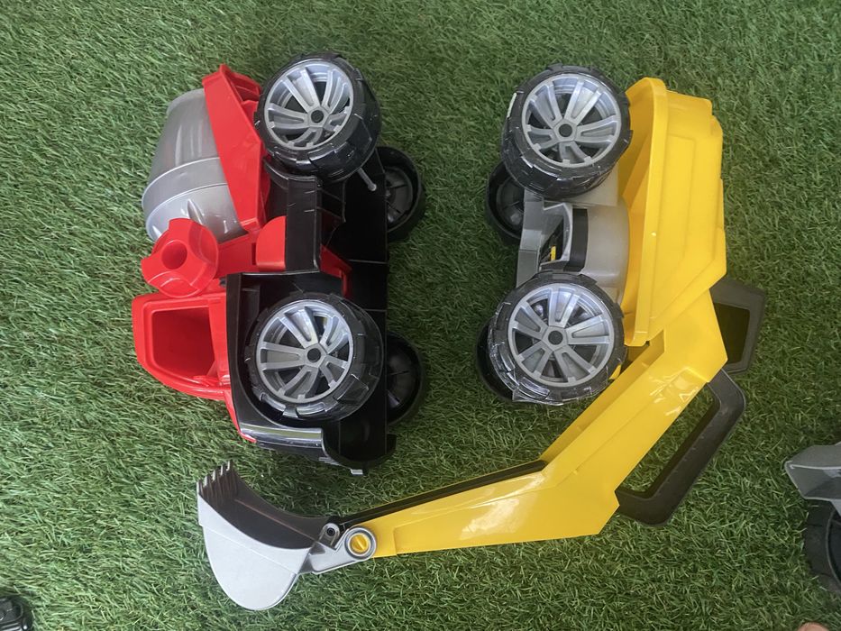 Carros das obras escavadora betoneira camiao de carga