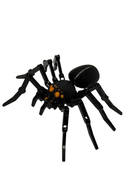 Przegubowy pająk, ruchoma figurka, druk 3D, kolor czarny