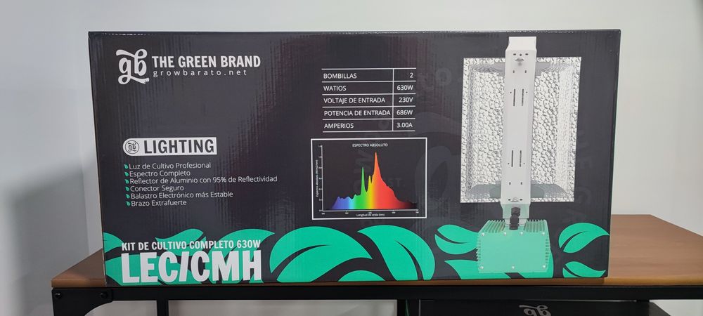 Kit Iluminação Cultivo Indoor GB LEC/CMH 630W Novo na caixa