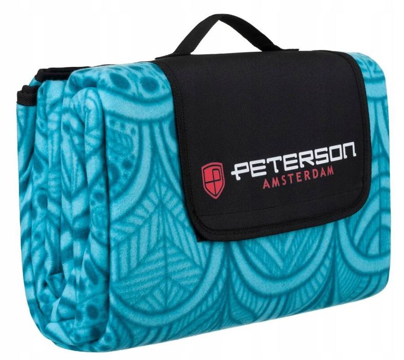 materiałowy koc piknikowy z wodoodporną izolacją - peterson