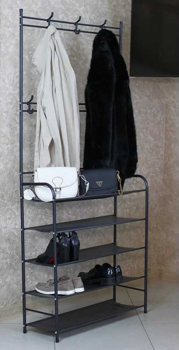 Складна вішалка 156см полиця для взуття обувница вешалка для одежды