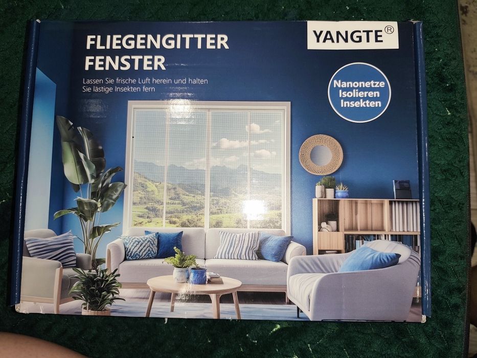 Moskitiera okienna 2 szt czarna nowe