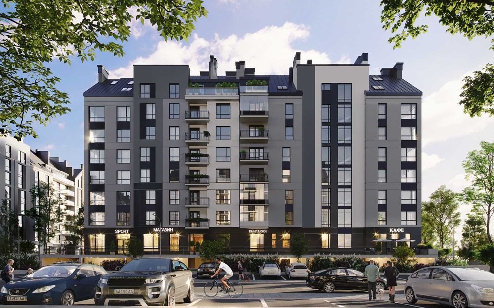 Продаж квартири у новобудові, Однокімнатна 44 м2. ЖК Park Residence