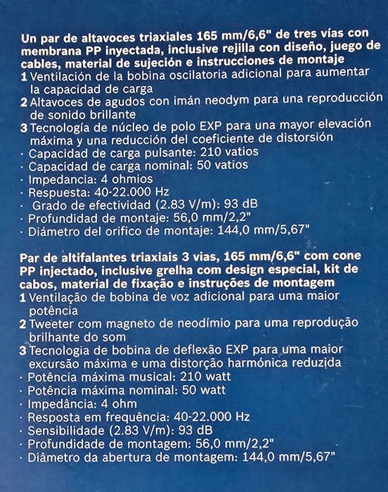 Grelhas de proteção para altifalantes Blaupunkt