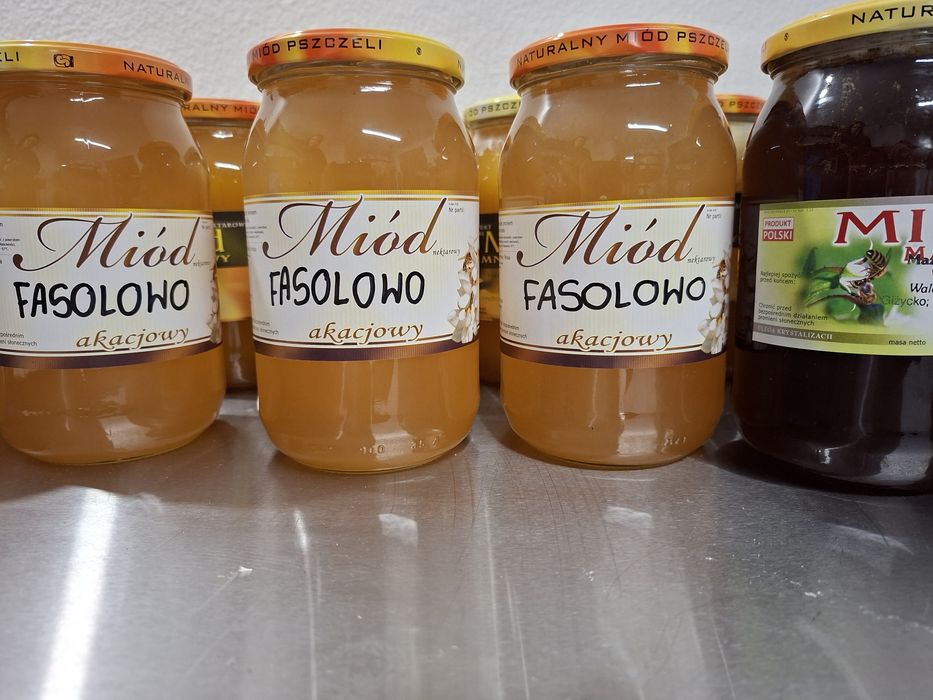 Miód Lipowy. Miodowy box. Pakiet 4 x słoik 900ml wysyłka gratis.