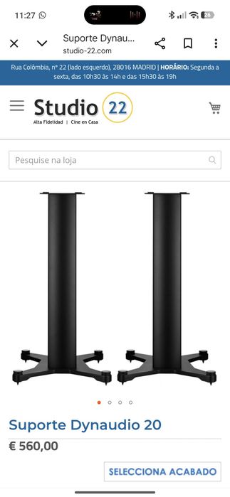 Suportes colunas dynaudio stand 20 excelente estado.