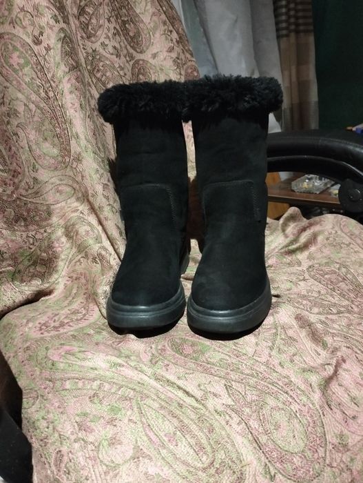 Buty zimowe,kozaki z futerkiem Zara