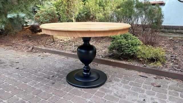 konsola drewniana  czarna 140 cm