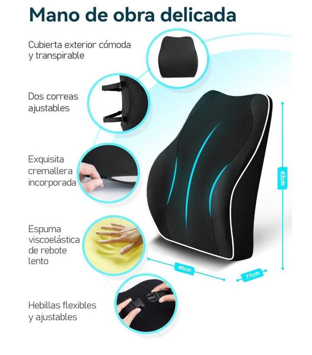 Almofada Lombar ergonómica novo – new lumbar cushion car/ office chair