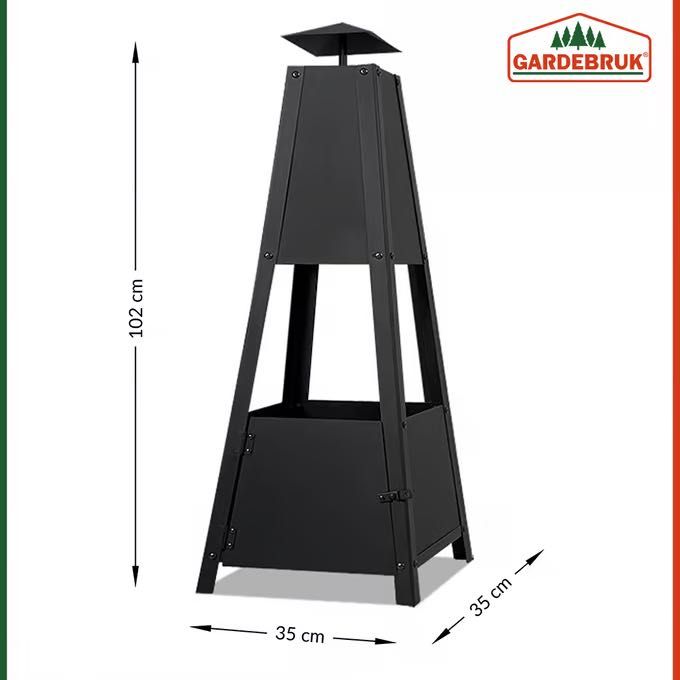 KOMINEK Ogrodowy PALENISKO TARAS Grill Piramida Piecyk Na drewno
