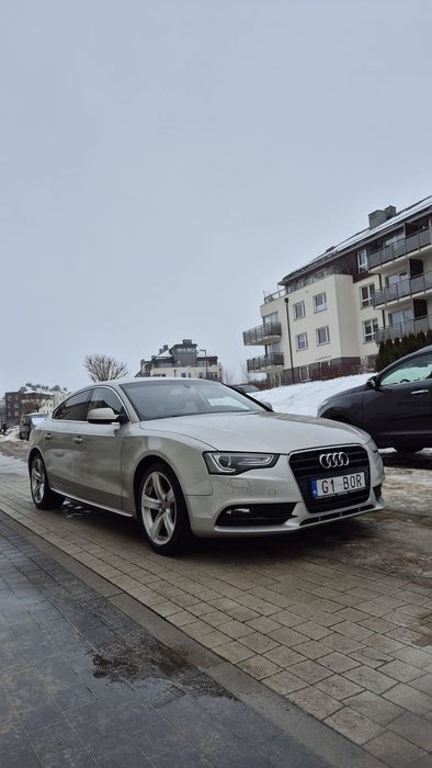 Audi A5 Sportback Audi A5 2.0 TDI 2012r | 5-drzwiowe | Złoty lakier | Brązowe skóry | Du