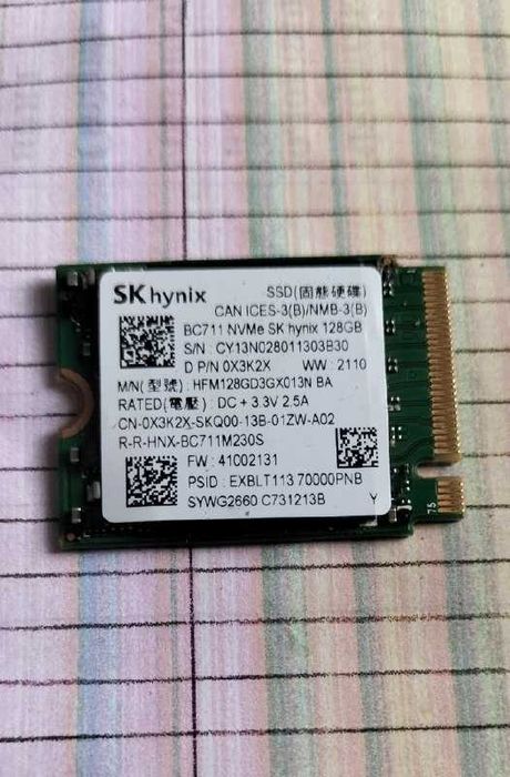 SSD M.2 NVMe SK hynix BC711 128GB PCIe 3.0 x4 (Стан 95%)