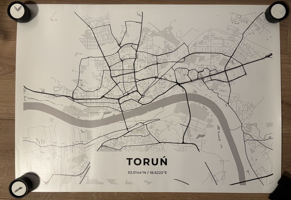 Plakat Torunia Toruń mapa 50x70 lub 70x50