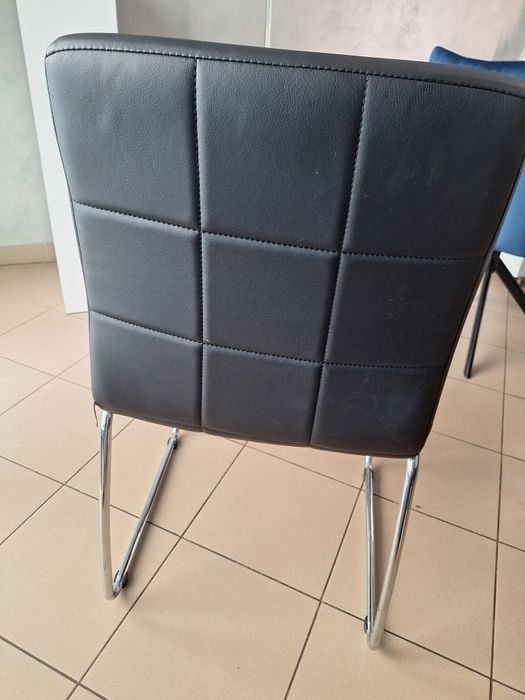 Krzesło Hammel czarny Eco skóra.