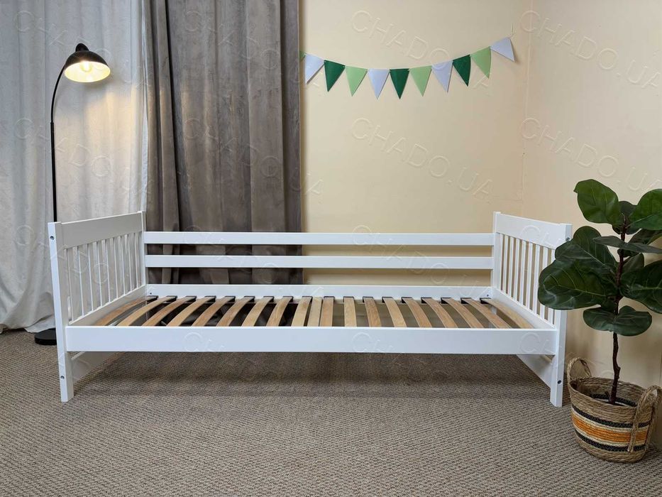 Дитяче ліжко з бортиком 80x170 біле, детская кровать, ліжечко дитяче