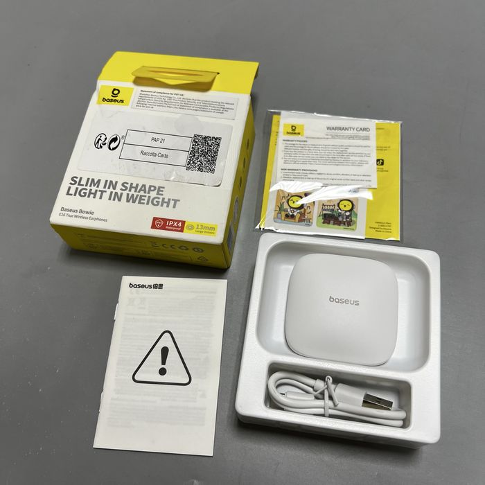 Навушники бездротові BASEUS Bowie E16 TWS White нові NEW