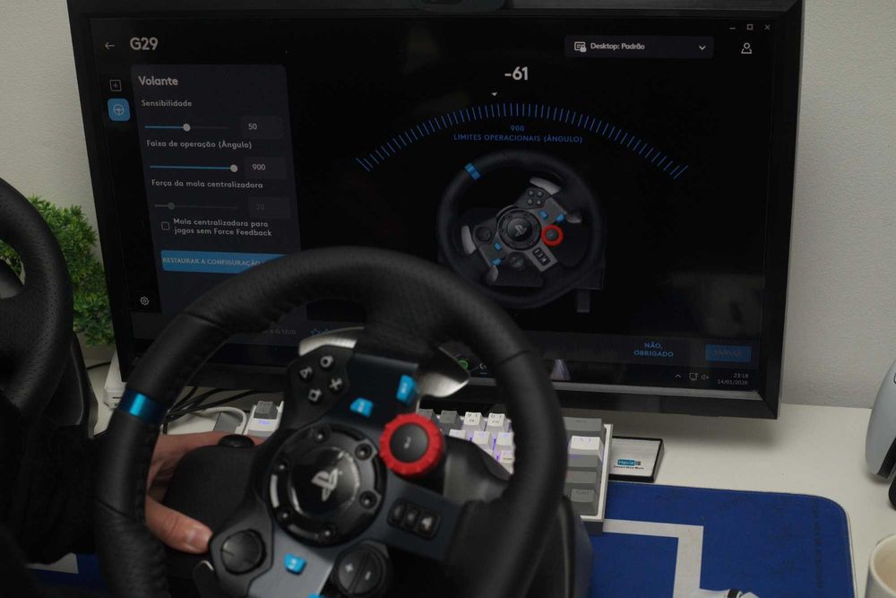 Volante Logitech G29 com pedais + Shifter (novos)