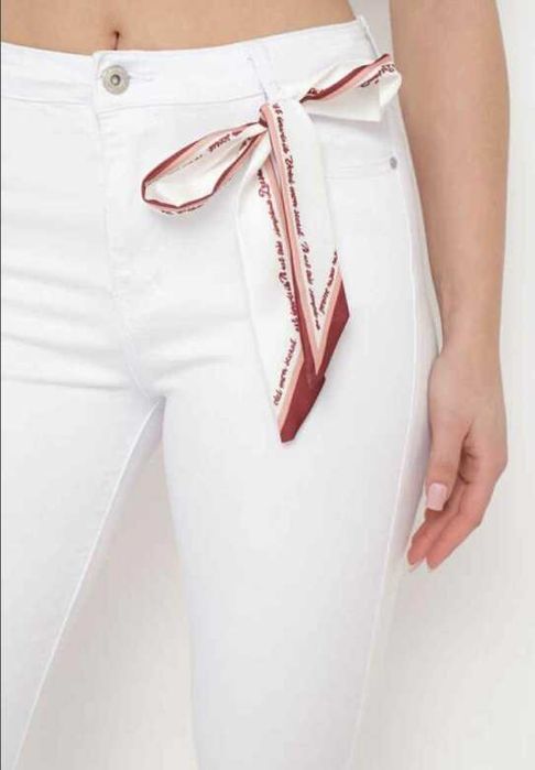 Jeansy białe skinny S/36