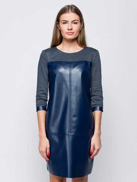 Платье из экокожи, размер 42, XS S