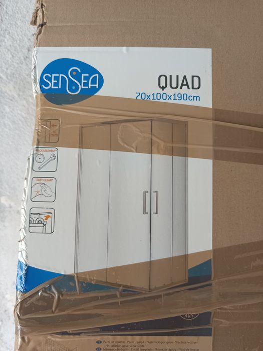 Vendo conjunto Base e cabine duche em caixa