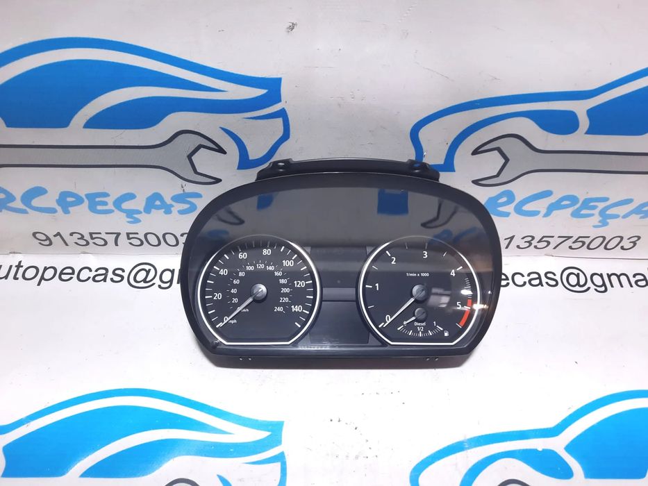 QUADRANTE MOSTRADORES PAINEL INSTRUMENTOS MPH KM BMW SERIE 1 E87 E82