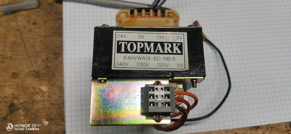 Transformator TOPMARK E4HVWA18 EC-10B-B – 24V / 13V / 10V