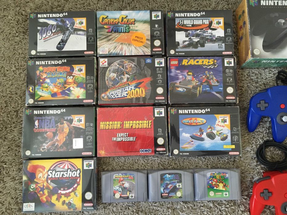 Consola N64 Nintendo 64 preta + jogos