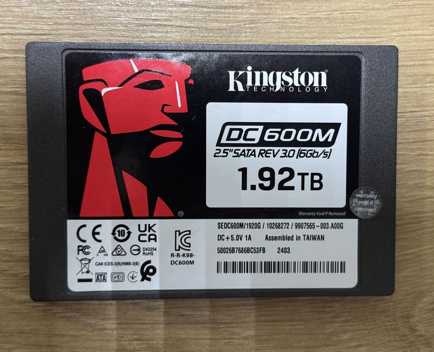 Kingston SSD DC600M 1.92TB
