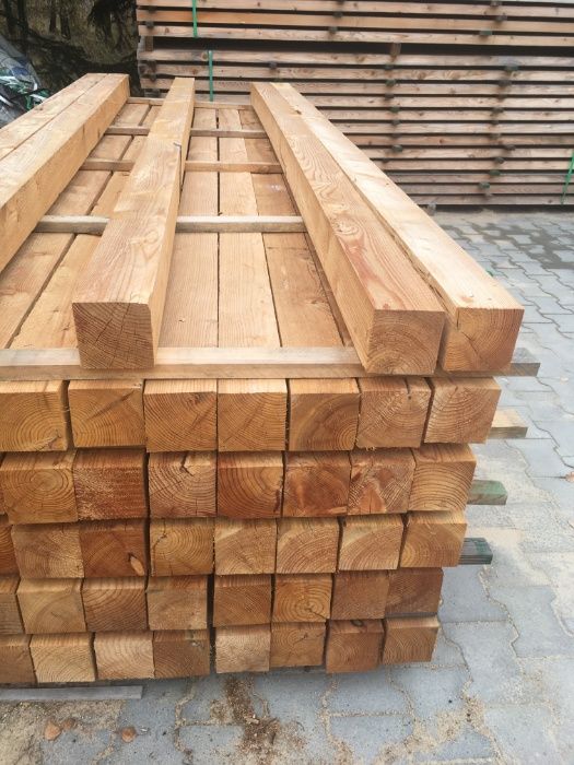 LEGAR STRUGANY modrzew europejski 90 x 90, długość 3m, 4m