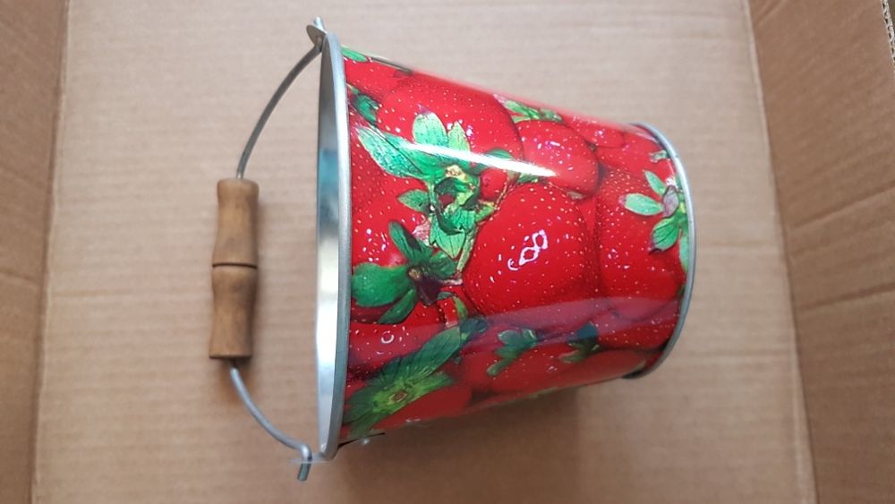 Baldinho Padrão Morangos Musgo