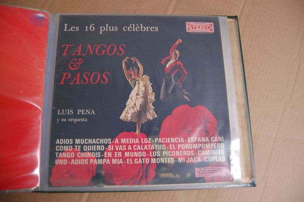 Discos de vinil de vários artistas famosos, alguns muito antigos.