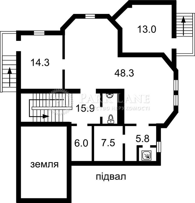 Продаж будинок 384 кв.м 6 соток Київ до метро 10 хв ГАЗ Підвал
