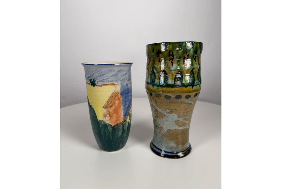 Duńskie wazony ceramiczne – Vensø Danmark + ceramika studyjna, lata 60./70.
