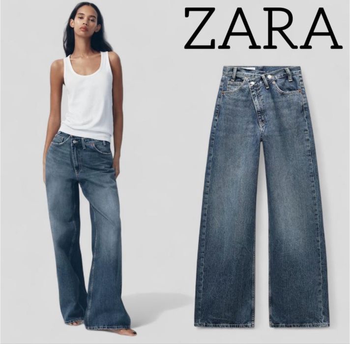 Джинси Zara з перехрещеною талією