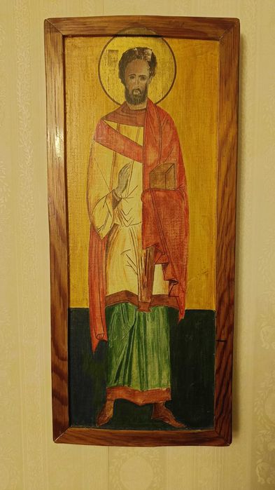 Piękna ikona malowana na drewnie