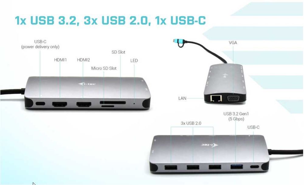Stacja dokująca i-tec USB-C Metal Nano Docking Station CANANOTDOCKPD
